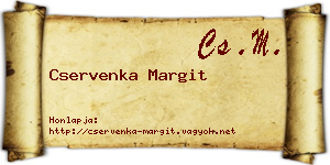 Cservenka Margit névjegykártya
